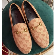 Gucci Women's Horsebit Loafer GG Canvas Beige