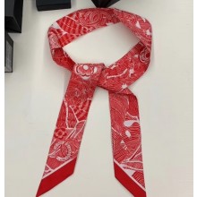 Chanel Silk Twill Slim Bandeau Scarf 4.5x120cm 12 2020