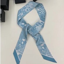 Chanel Silk Twill Slim Bandeau Scarf 4.5x120cm 11 2020