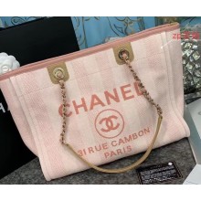 Chanel Striped Deauville Small Shopping Bag A66939 Pink 2020