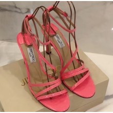 Jimmy Choo Heel 10cm TESCA Sandals Patent Pink 2020