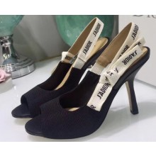 Dior Heel 9.5cm J'Adior Technical Fabric Sandals Black 2020