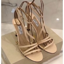 Jimmy Choo Heel 10cm TESCA Sandals Patent Nude 2020