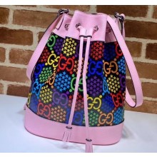 Gucci GG Psychedelic Bucket Bag 598149 Pink 2020