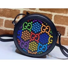 Gucci GG Psychedelic Round Shoulder Bag 603938 Black 2020