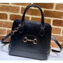 Gucci 1955 Horsebit Small Top Handle Bag 621220 Leather Black 2020