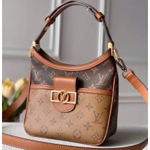 Louis Vuitton Monogram Reverse Canvas Dauphine Mini Hobo Bag M44395 2020