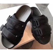 Dior D-Wander Camouflage Nylon Slides Black 02 2020