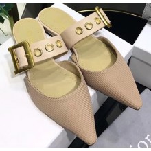 Dior D-Dior Slingbacks Flats Mules Technical Fabric Nude