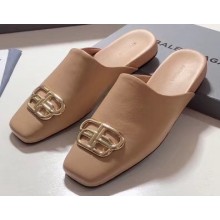 Balenciaga Cosy BB Flat Mules Slides Slippers Nude 2020
