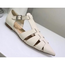 Dior Sauvage Heel 1cm Calfskin Ballerinas Flats Creamy 2020