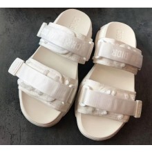 Dior D-Wander Camouflage Nylon Slides White 01 2020