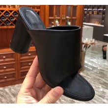 Balenciaga Heel 8cm Oval Mules Pumps Black/Back Logo 2020