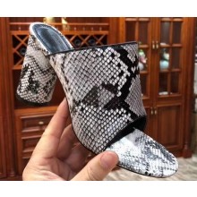 Balenciaga Heel 8cm Oval Mules Pumps Python Pattern 2020