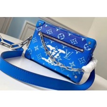 Louis Vuitton Sky Blue and Cloud White Mini Soft Trunk Bag 2020