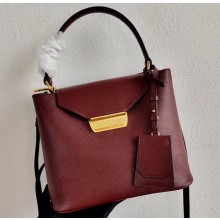 Prada Saffiano Leather Tote Bag 1BN012 Burgundy 2020
