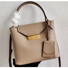 Prada Saffiano Leather Tote Bag 1BN012 Beige 2020