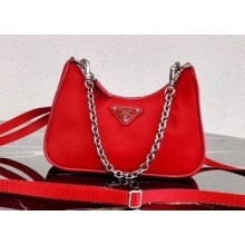 Prada Re-Edition Nylon Mini Shoulder Bag 1TT122 Red 2020