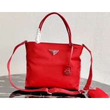 Prada Tesuto Shopping Tote Bag 1BG320 Red 2020