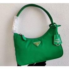 Prada Re-Edition 2000 Nylon Mini Hobo Bag 1NE515 Green 2020