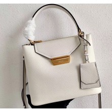 Prada Saffiano Leather Tote Bag 1BN012 White 2020