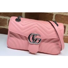Gucci Leather GG Marmont Small Shoulder Bag 443497 Pastel Pink 2020