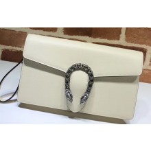 Gucci Dionysus Leather Clutch Bag 621197 White 2020