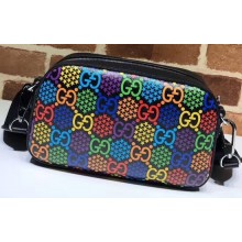 Gucci Small GG Psychedelic Shoulder Bag 574886 Black 2020
