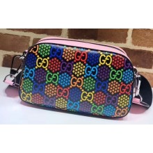 Gucci Small GG Psychedelic Shoulder Bag 574886 Pink 2020