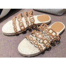 Hermes Ancone Espadrilles Slipper Sandals Brown 2020