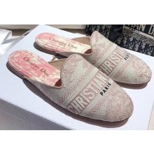 Dior Off Mules Toile de Jouy Embroidered Pink 2020