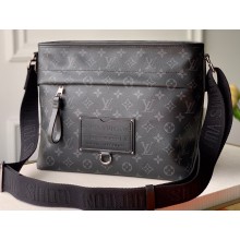Louis Vuitton Monogram Eclipse Canvas Besace Zippée MM Bag M45216 Black 2020Louis Vuitton Monogram Eclipse Canvas Besace Zippée MM Bag M45216 Black 2020