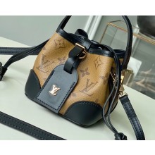 Louis Vuitton Monogram Reverse Canvas Bucket Mini Bag Black 2020