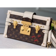 Louis Vuitton Petite Malle Bag Monogram Canvas White 2020