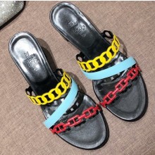Hermes Heel 5cm Ajaccio Sandals Multicolor 2020