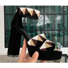 Hermes Heel 12cm Platform 2.5cm Aretha Sandals Black 2020