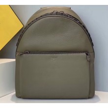 Fendi Calfskin Studs Backpack Bag Army Green 2020