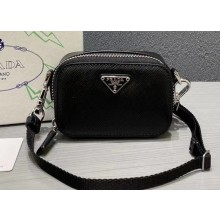 Prada Saffiano Leather Mini Box Bag Black 2020 