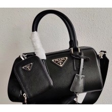 Prada Leather Mini Boston Bag 1BB846 Black 2020