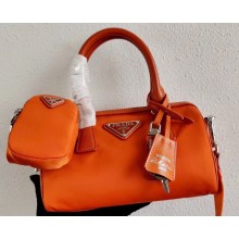Prada Re-Edition 2005 Nylon Mini Boston Bag 1BB846 Orange 2020