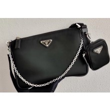Prada Nylon Cross-Body Bag 2VH113 Black 2020