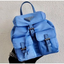 Prada Nylon Mini Backpack Bag 1BH029 Blue 2020