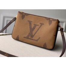 Louis Vuitton Monogram Reverse Canvas Pochette Double Zip Bag M67562 2020
