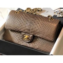 Chanel Python Classic Flap Medium Bag A1112 46