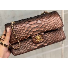 Chanel Python Classic Flap Medium Bag A1112 24