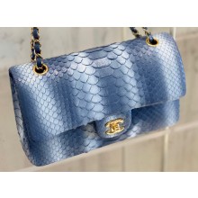Chanel Python Classic Flap Medium Bag A1112 21