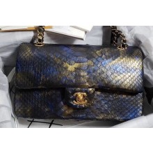 Chanel Python Classic Flap Medium Bag A1112 12