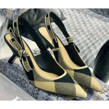 Dior Heel 6.5cm J'Adior Slingback Pumps Check Black/Beige 2020