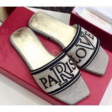 Roger Vivier Vivier Loves Paris Espadrilles Mules Black 2020