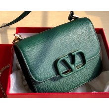 Valentino Small VSLING Grainy Calfskin Shoulder Bag 0074 Green 2020